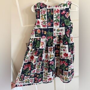 Vintage Cute Gardening Floral Kids Dress Zoey Made in USA 100% Cotton